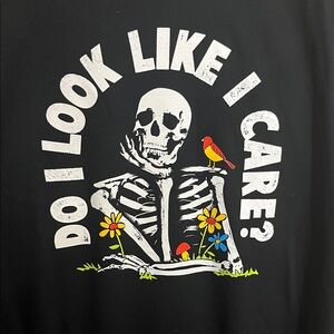 Do I Look Like I Care Skeleton XL Shirt
